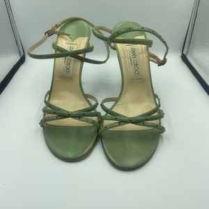 Jimmy Choo Green leather heels
